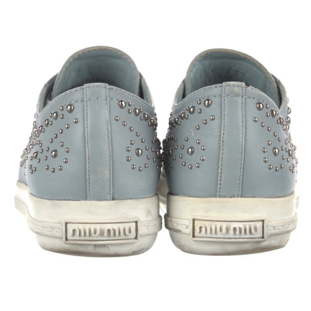 Miu Miu Blue Leather Studded sneakers size 36 - Picture 3 of 14